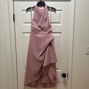 ASOS Asymmetric Pink Halter Dress